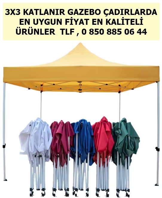 3x3 katlanır portatif gazebo çadır